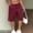 *Wine, variant on ClodeEU Women's Linen Blend Drawstring Knee Length Shorts with Pockets and Pleated ,Solid Color Casual Bermuda Pants Wine,Womens Plus M