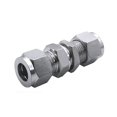 Tube Od Double Ferrule 6Mm Compression Fitting Bulkhead Connector