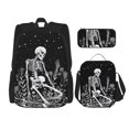 thumbnail image 1 of Balery Vintage Black white Plant skull Mochila Escolar 3 en 1 para Niños - Mochila Resistente con Lonchera Térmica y Estuche - Mochila Escolar para Niños y Niñas, 1 of 7