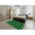 thumbnail image 4 of Ahgly Company Indoor Square Patterned Dark Forest Green Area Rugs, 6' Square, 4 of 6