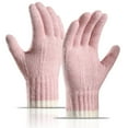 thumbnail image 2 of Weikingp Clearance! Warm Gloves, Winter Teenagers Women Keep Warm Touching Screen Knit Gloves Elastic Cuff Soft Full Finger Gloves Mitten, Knitted Gloves, Heating Gloves Red, 2 of 7