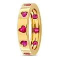 thumbnail image 5 of Everly Women's 1 3/4ct TGW Created Ruby Yellow Silver Heart Eternity Ring, 5 of 10