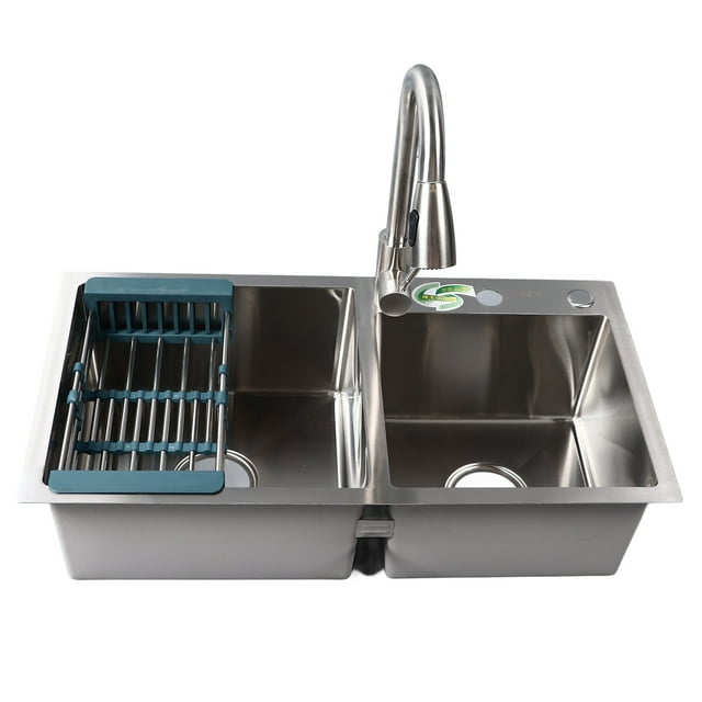 Kitchen Sink Kit, Drainer Basket Drop in Kitchen Sink Kit for Home Use