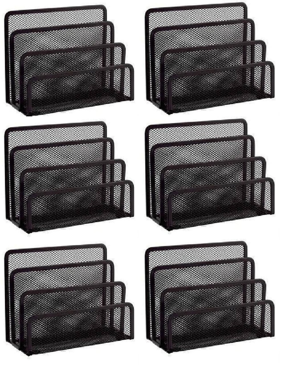 YBM Home Desk Mail Organizer for Office, 3Slot Mesh Letter Sorter