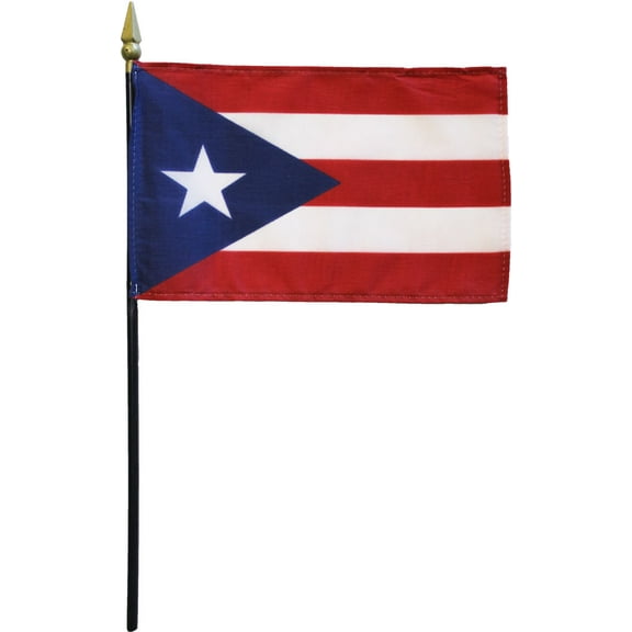 Puerto Rico - 4"X6" Stick Flag