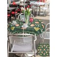thumbnail image 6 of Outdoor Tablecloth with Umbrella Hole Zipper Rustic Tulip Flower Round Tablecloth 60" Waterproof Outside Table Cloth Retro Ethnic Floral Plants Birds Green Patio Table Cover Tablecloths for Picnic, 6 of 8