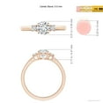 thumbnail image 6 of ANGARA Natural Diamond Three Stone Engagement Ring in 14K Rose Gold for Women (Size-5.5mm| Color-H| Clarity-SI2) | April Birthstone, Anniversary, Jewelry Gift for Women | Natural Diamond Ring, 6 of 10