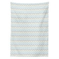thumbnail image 3 of Ambesonne Wave Tablecloth Rectangular Table Cover, Chevron Abstract Curves Art, 52"x70", Sea Blue Multicolor, 3 of 4
