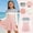 EliteGoogv#Pink, variant on EliteGoogv Girls Long Sleeve One Piece Swimsuit Dress Colorblock Design Half Zip UPF50+ Sun Protection Quick Dry Swimwear For Training,Pink,2XL