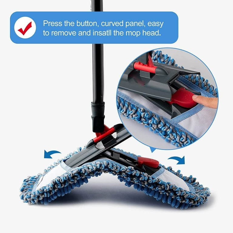 Multi-Purpose Microfiber Flat Mop with Easy Refill for Dry & Wet Floor  Cleaning Mop