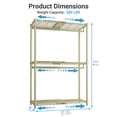 thumbnail image 3 of VIPEK X1 Expandable Clothes Rack Heavy Duty Adjustable from 2' to 3'5" with Flexible Shelves and Hanger Rods Metal Garment Racks Portable Closet Rack Clothing Racks for Hanging Clothes, Gold, 3 of 7
