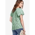 thumbnail image 2 of Ellos Women's Flutter Sleeve Blouse Tunic, 2 of 5