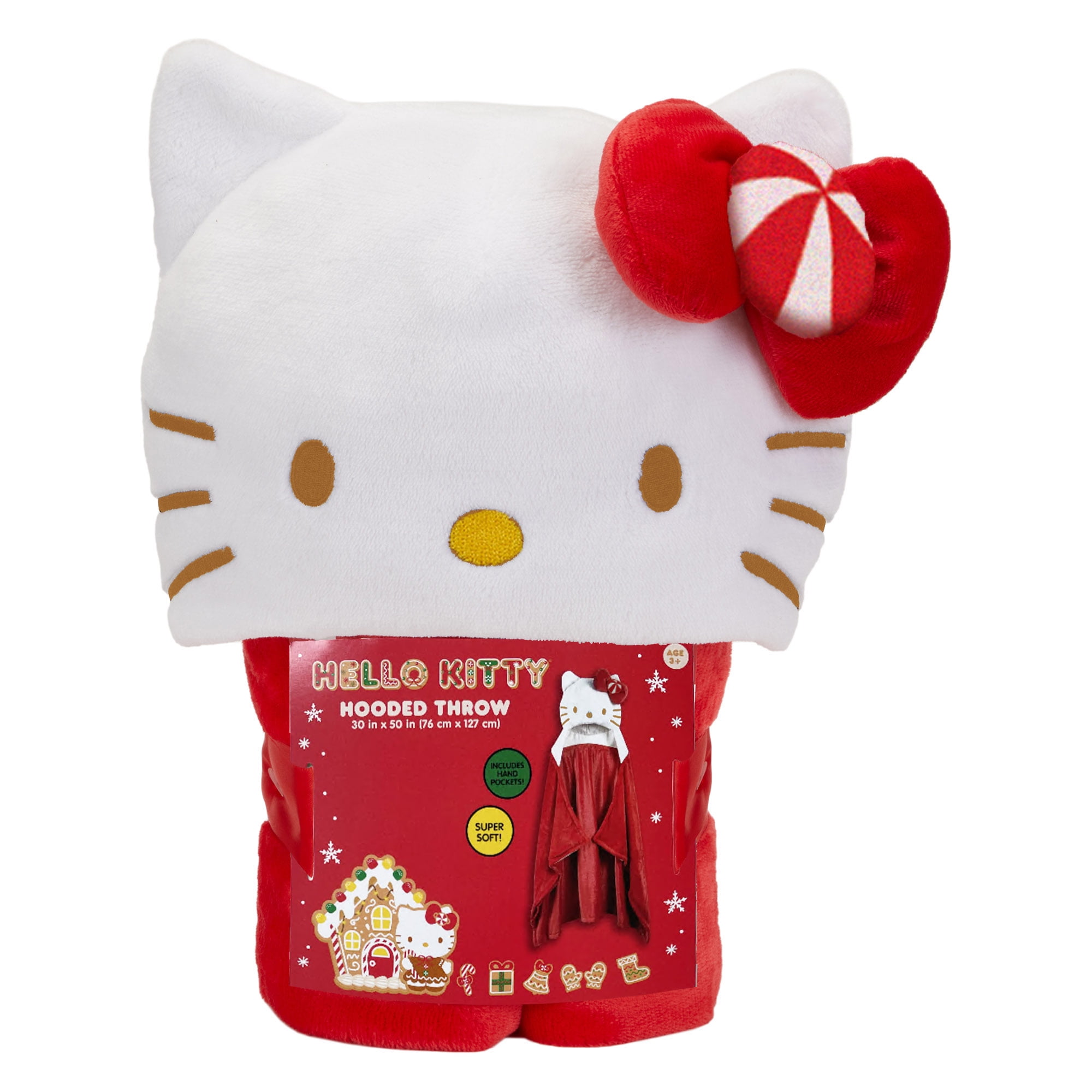 Hello Kitty Kids Hooded Throw, 30" X 50", Sanrio
