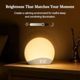 thumbnail image 4 of Sound Machine Sunrise Alarm Clock with Night Light, 26 Nature Inspired Sleep Sounds, 0-100% Dimmable Clock, Sunrise Lamp, Wake Up Light, Brown/Pink/White Noise Machine for Babys, Adults, Kids, 4 of 6