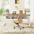 thumbnail image 4 of Tribesigns 63-In Computer Desk with Storage Shelf, Home Office Desk Writing Table for Workstation, Steel Leg, Cabinet not Included (Walnut & White, 63-inch-with-Shelf), 4 of 4