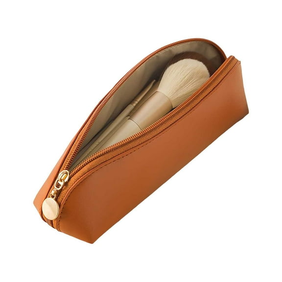 Large Capacity Accordion Pillow Makeup Bag - PU Leather Travel Wash Bag Portable Tote Organizer Pouch for Cosmetics and Toiletries