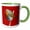 Green/White, variant on 3drose, Red Breasted Christmas Robin Vector Art, 11oz Two-tone Red Mug