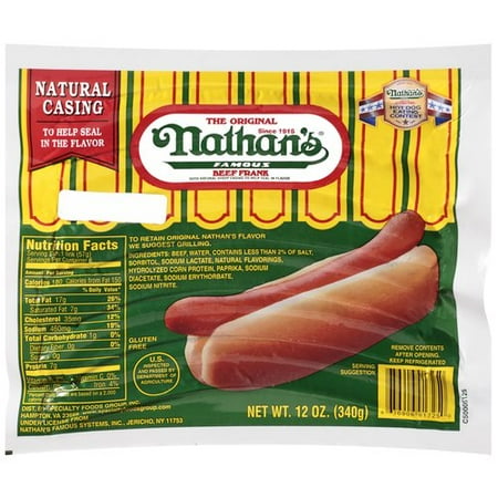 Nathan S Hot Dogs Natural Casing Nathan S Hot Dogs Natural Casing