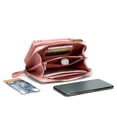 thumbnail image 4 of Mini Crossbody Phone Purse, Women Sling Bag with Snap Clasp & Embroidery, Small Faux Leather Shoulder Bag for Cell Phone, Cards, Keys, Daily Commute Errands Travel, 4 of 6