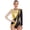 Gold, variant on Xnihocha Women Long Sleeve Keyhole Back Gymnastics Leotard Ballet Bodysuit Stage Performance Gold S