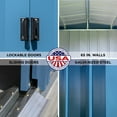 thumbnail image 3 of Classic Steel Storage Shed, 10X14, Blue Grey, 3 of 19