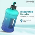 thumbnail image 3 of HYDRATE XL Jug 2.2 Litre Water Bottle - BPA Free, Flip Cap, Ideal for Gym - Colour Options (Blue Lagoon), 3 of 8