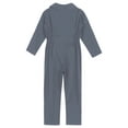 thumbnail image 4 of Xnihocha Kids Girls Boys Long Sleeve Zip-up Coveralls Mechanic Bodysuit Overalls Jumpsuit Flightsuit Grey 6, 4 of 5