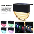 thumbnail image 3 of Yuarrent Luces solares para escaleras al aire libre, lámpara LED recargable para valla de jardín, cambio de Color blanco cálido, modos Iluminación y accesorios, 3 of 6