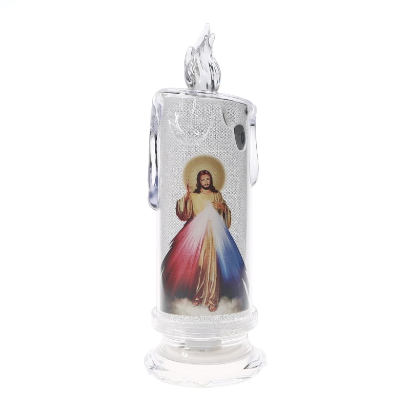 Jesus Virgin Christ Candle Lamp Romantic Tealight Electronic Flameless