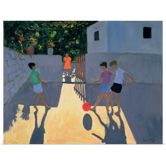 Great BIG Canvas | Rolled Andrew Macara Poster Print entitled Footballers, Kos, 1993