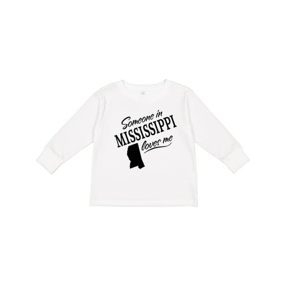 Inktastic Someone in Mississippi Loves Me Boys or Girls Long Sleeve Toddler T-Shirt