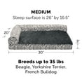 thumbnail image 5 of FurHaven Pet Products Southwest Kilim Memory Top Deluxe Chaise Lounge Pet Bed for Dogs & Cats - Boulder Gray, Medium, 5 of 12