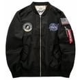 thumbnail image 1 of New Men Embroidered Nasa Jacket Military Army Flight Bomber Thin Jacket-week, 1 of 1