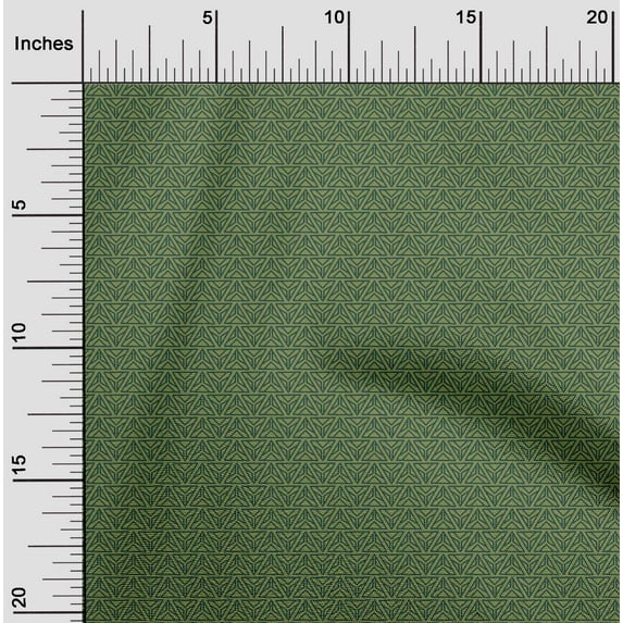 oneOone Cotton Cambric Fabric Triangle Block Print Fabric By Yard 56 Inch Wide