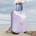 thumbnail image 3 of Lsque Lavender Glitter Foil Stripes Printed Luggage Cover, Travel Luggage Protector,Scratch and Dirt Resistant, Fits 18-32 Inch Luggage - Medium, 3 of 9