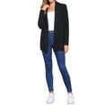 thumbnail image 2 of Cárdigan de punto INSPIRE CHIC para mujeres, de frente abierto, manga larga, ligero, suéter, ropa casual, XS Negro, 2 of 6