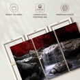 thumbnail image 6 of Elephant Stock Red Forest Waterfall Wall Art - Horizontal Multi Panel Canvas - Living Room Wall Decor - Nature Multi Panel - Brown And Red Decor - 74" x 48", 6 of 8