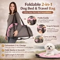 thumbnail image 4 of 2-in-1 Foldable Pet Carrier & Car Bed w/ Safety Tether, Soft Padded Travel Bag for Dogs & Cats, Seatbelt Secure, 4 of 10