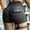 Black, variant on Women's Short Leggings With Pockets Drawstring Running Exercises And Fitness Running Pants Tall Waist Sexy Yoga Shorts