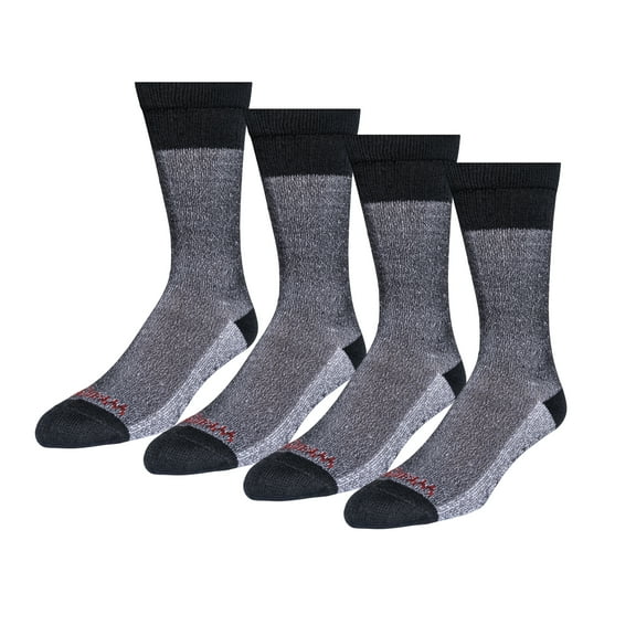 Wrangler Men’s Warmest Lodge Socks, Heavyweight Boot Socks, 4 Pack