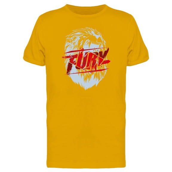 Grunge Fury Quote Lion Head Tee Men's -Image by Shutterstock