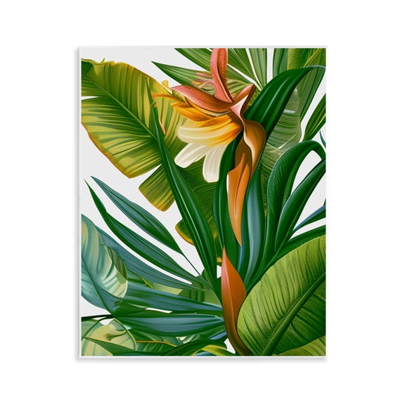 Stupell Industries Wild Rainforest Flower Floral Painting Unframed Art Print Wall Art, 11 x 14