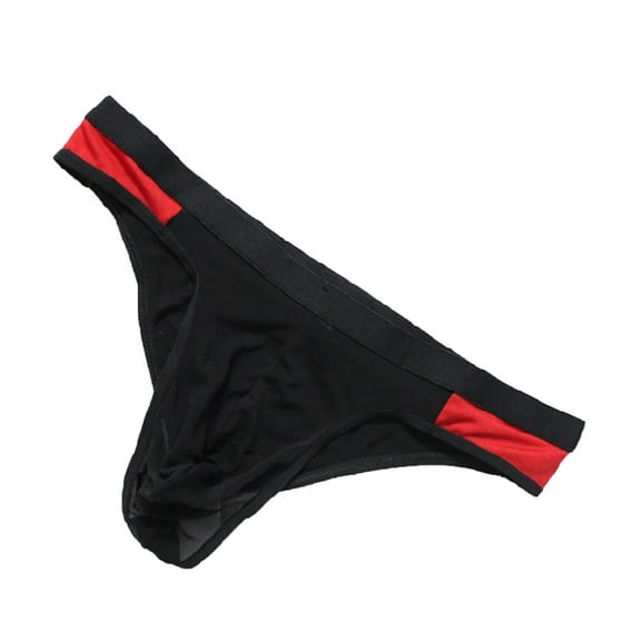 Clearance Skpblutn Underwear for Men Comfortable Micro Mesh Soft Breathable Bikini See-Through Briefs Brief Panties Black