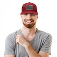 thumbnail image 2 of DALIX Gray American Flag Hat Flat Bill Snapback USA Baseball Cap in Maroon, 2 of 6