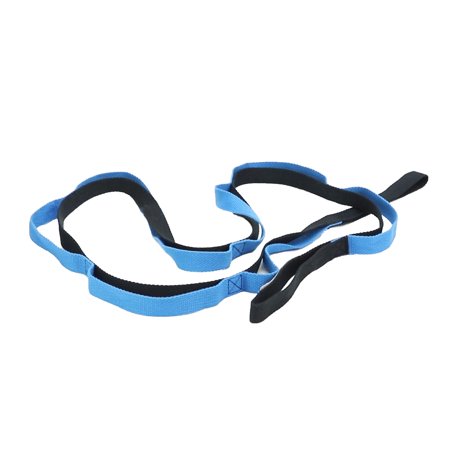 Mind Reader Fitness Stretching Strap  Pull Rope  Stretch Band for Home Fitness  Yoga  Muscle Building Black  Blue