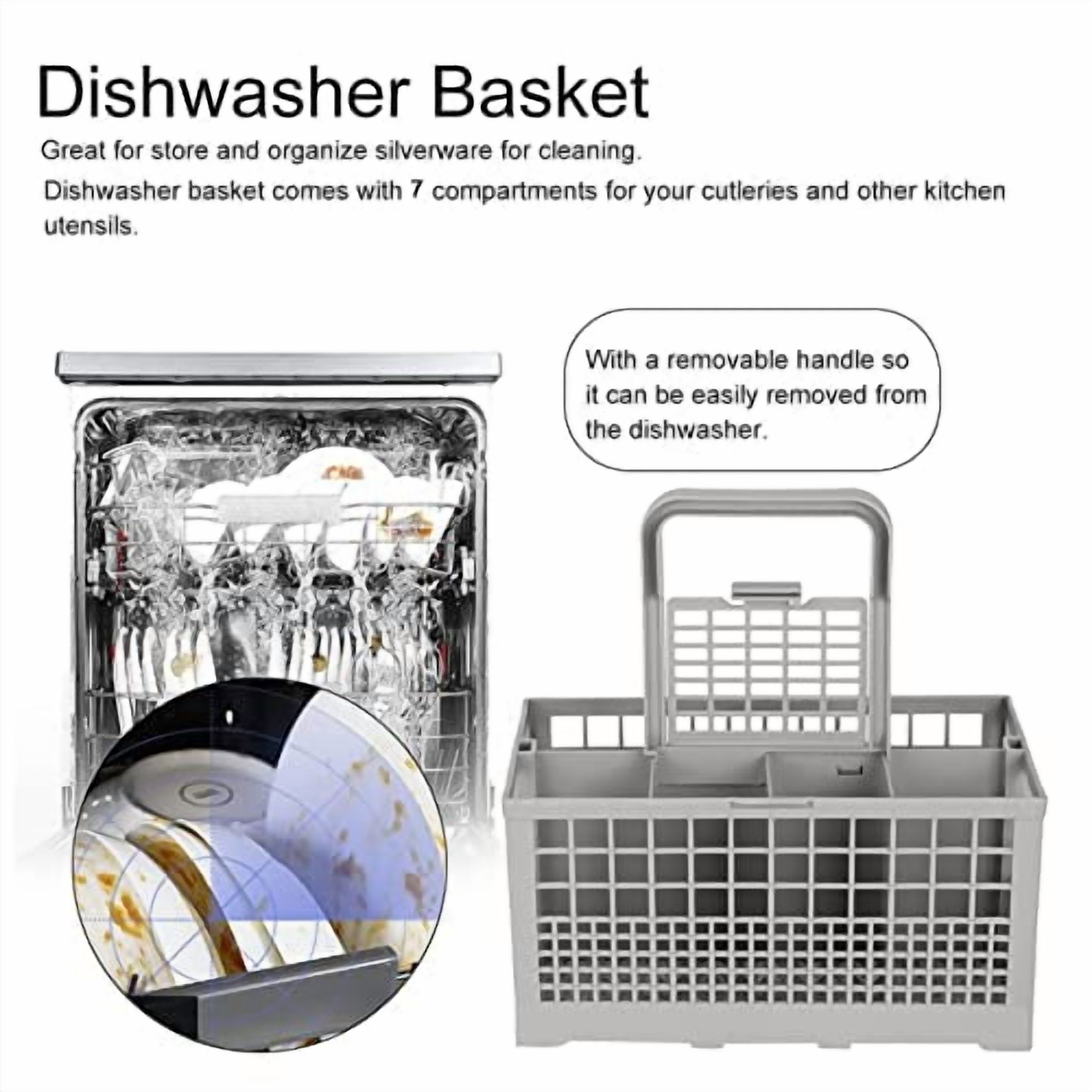 Dishwasher Silverware Cutlery Basket Replacement Utensil Cutlery Basket for Washing Drying Storing