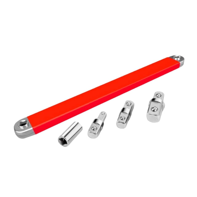 Llave de extensión acodada de 15 pulgadas, herramienta manual de alcance reducido, llave de impacto de acero, herramienta de extensión para taller Rojo