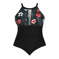 thumbnail image 2 of Vedolay Women's Tummy Control One Piece Swimsuits Halter Bathing Suits,B L, 2 of 3