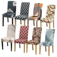thumbnail image 2 of ¡Transforme su comedor con una elegante funda para silla con estampado elástico de 1 pieza!, 2 of 4