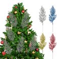 thumbnail image 1 of Ramo de Adornos Navideños Diy - Adorno de Plástico de 30 Cm para Manualidades En Azul Cielo, Dorado, Rojo y Plateado | Centro de Mesa Festivo y Decoración Navideña, 1 of 6